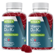 Vitamin D3 K2 Gummies - 1000 IU Vitamin D3 and K2 100mcg - Bone & Heart Health for Adults and Teens 