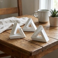 MXBEAUTY Geometric Optical Illusion, 3D Printed Educational Model Impossible Triangle Ornament, Abst