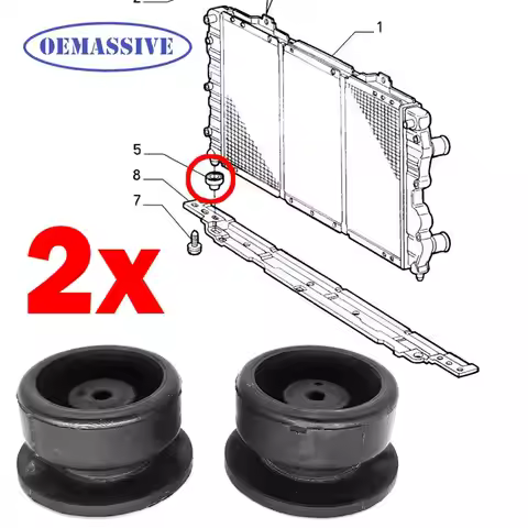 OEMASSIVE 2pc Lower Radiator mount Bush For HONDA CRV 1-4 CIVIC EG EH EJ EJ EK EM ACCORD FIT JAZZ OD