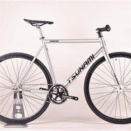 Tsunami Track Fixie Fixed Gear Bike Single Speed Racing Bicycle for Men Lightweight Maneuverable