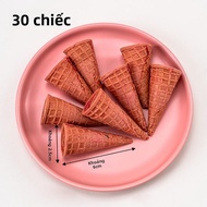 Original Cocoa Strawberry Flavor Mini Ice Cream Cone DIY Home Use Cake Decoration Baking Sweet Cone
