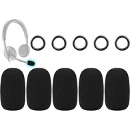 SOULWIT 5Pcs Penutup Mikrofon untuk Fon Kepala Plantronics Audio/Blackwire/E-ncorepro/Rig/Voyager Se