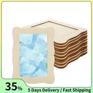 12 Pack Wooden Picture Frames for Crafts DIY Wood Craft Picture Frames for Birthday Party Mother' S 