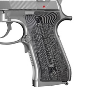 G10 Grips for Beretta 92fs, m9, 92a1, 96a1, 92 INOX, 96 Full Size, Tactical Slant Texture, Black Gun