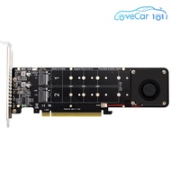 PCIeX16 M.2การ์ดอะแดปเตอร์ SSD NVMe 4X32Gbps 4 NVME อาร์เรย์การ์ด M2การ์ดขยาย NVME สนับสนุนการ์ด SSD