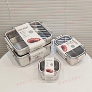 Free Shipping Shipping Shipping Shipping🐴Microwaveable Heating Lunch Box with Rice 304 Stainless Ste
