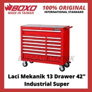 BOXO TOOLS | Laci Mekanik 13 Drawer 42" Industrial Super Wide (ELT42131R)
