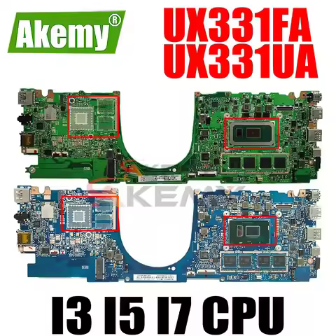 For ASUS BX331F BX331FAL UX331F UX331FA UX331FAL UX331FN Mainboard Laptop Motherboard CPU i3 i5 i7 4