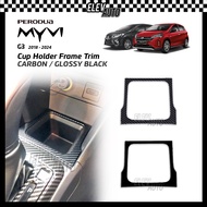 Perodua Myvi G3 2018-2024 Cup Holder Frame Trim Gear Console Carbon Fiber Black Interior Accessories