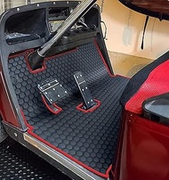 Golf Cart Floor Liner Mat Full Coverage Custom Fit for EZGO TXT/S4 Only Fits EZGO TXT (1996+), EX1 (