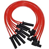 8-Pack 8.0 mm Double-Layer Red Silicone Spark Plug Wires BBC Big Block - Compatible with Chevy Chevr