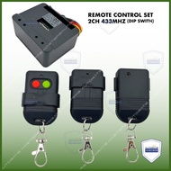 433MHZ 2-CHANNEL AUTOGATE  REMOTE CONTROL SET / 1 RECEIVER &amp; 3 REMOTE CONTROL