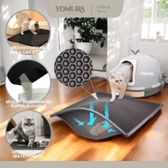 YOMURA Cat Litter Mat/ Cat Carpet Mat Cat Scratching Mat Cat Litter Box Mat Double Layer Waterproof/