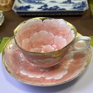 (預訂)(最後2套) 日本有田燒文山咖啡杯手工製作粉紅色牡丹手繪陶瓷杯碟套裝