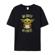 2025 Summer Cotton Crew Neck T-Shirt Yoda Baby Short Sleeve Unisex Loose Fit Versatile E6b8