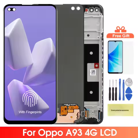 6.4" Amoled Screen for Oppo A93 CPH2121 CPH2123 Lcd Display Digital Touch Screen with Frame Assembly