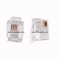 PLUG RJ-11 6P4C 4 Pin RJ11 connector jack head Telephone telephone contents 100pcs