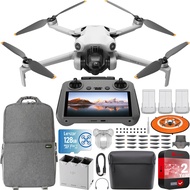 Mini 4 Pro Folding Drone with RC 2 Remote (With Screen) Fly More Combo Plus, 4K HDR Video Camera for