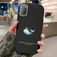 MERAH HP Phone Case For OPPO A52 A72 A92 Case Silicone Phone Case Beautiful Pink Whale Pattern Beaut