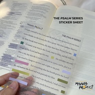 The Psalm Series Sticker Sheet | Manna Project | Transparent Sticker | Bible Verse Sticker