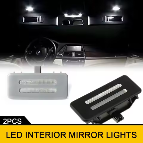 2x LED Interior Dome Sun Visor Vanity Mirror Light For BMW 3 E90 E90N E91 E91N E92 E92N E60 E60N E61
