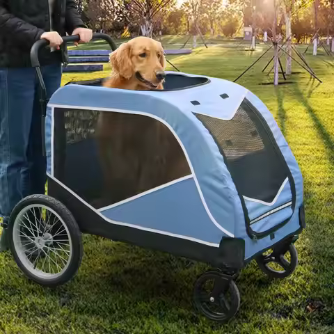 Dog Stroller for Large Dogs Extra Pet Stroller for Medium Dogs Foldable Dog Wagon and Cart for 2 Dog