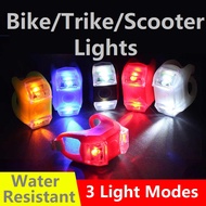 Bicycle Light Front and Rear Silicone LED Bike Light - Scooter Headlight and Taillight, Mountain Bike Lights