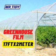 Greenhouse Film Transparent 2Mx17FT± Filem Rumah Hijau, UV Plastik, UV cover, Plastic Greenhouse UV