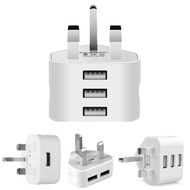 Uk Wall Plug Charger 3-Pin Power Plug Adapter With 1-3 USB Ports For Mobile Phone Tablets Fast Charg
