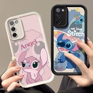 Casing Oppo A55 5G Oppo A56 5G Casing Cartoon pattern stitch and angel Soft Silicone Thickened Phone