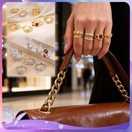 1 Set Ring Set Vintage Ring Metal Embossed Ring Metal Ring Set Mixed Fashion Ring Set