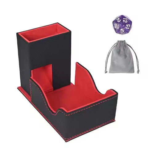 Portable Foldable Dice Roller Tower PU Leather with Bag Dice Tower Convenient Special Design Dice Tr