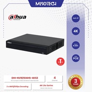 Dahua DHI-NVR2104HS-4KS3 4 Channel Non-PoE 4K 1 SATA H.265 SMD Plus IP Camera