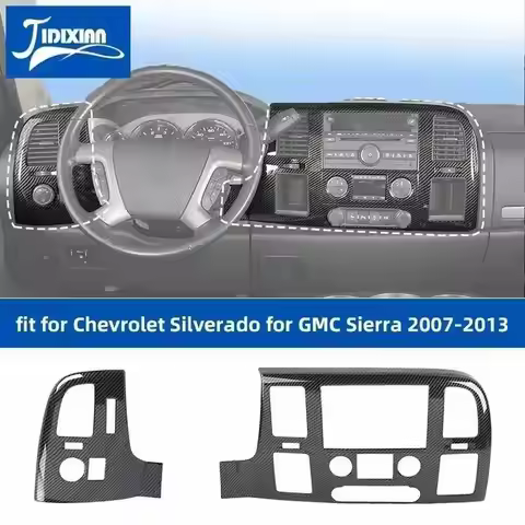 JIDIXIAN Car Center Console Navigation Panel Decoration Cover Fit for Chevrolet Silverado for Gmc Si