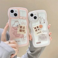 Casing Samsung Galaxy J4 J6 Plus J7 J2 Pro J7 Prime A7 2018 Phone Case lovely Small Animal Wave Frame Soft TPU Shockproof Clear Cover