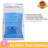 Waterpik Water Flosser Replacement Tips Storage Case and 6 Count Replacement Tips, Hygienic and Sturdy Storage Case
