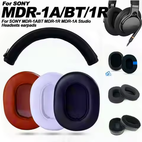 Earphone Pads For MDR-1ABT MDR-1R MDR-1A MDR-MV1 MDR-M1ST Replacement Earpads Mesh Cloth Memory Cove