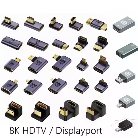 DP1.4 To Female Displayport To Female Mini DP HDMI Adapter Support 4k8K for Laptop Computer Monitor 