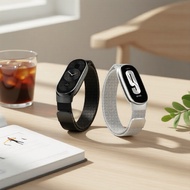 Stainless Steel Milanese Replacement Band for Xiaomi Mi Band 10/9/8, Adjustable Magnetic Metal Strap