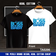 100% Premium Cotton Baju T Shirt Lelaki Oversize Plus Size Style Viral TA0206-The Boss Baby