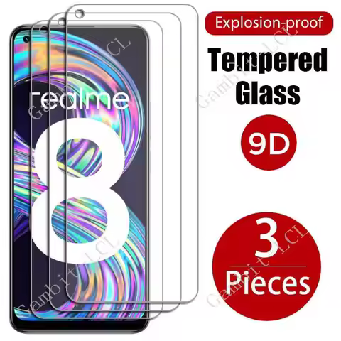 3PCS Tempered Glass For Realme 8 Pro Protective ON Realme8Pro Realme8 4G 8Pro RMX3085 RMX3081 6.4" S