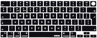 XSKN English Black EU Version Silicone Keyboard Cover Skin for 2022 2023 2024 Apple M2 M3 Chip MacBook Air 13.6 inch (A2681 A3113) 15.3 inch (A2941 A3114) with Touch ID