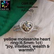 O&R RS yellow moissanite heart ring(6.5mm-1ct)