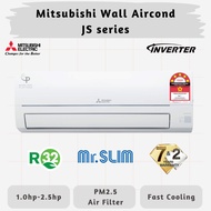Mitsubishi R32 Standard Inverter Aircond - MSY-JS10VF JS13VF JS18VF JS24VF with Sleep Mode and Fast Cooling