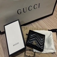 Gucci Marmont 馬夢短夾 黑金