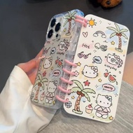4Fun Cartoon Crayon Shin Chan Hellokitty Laptop Flip phone case Phone Case for IPhone 11 12 13 14 15