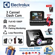 【Free 64GB Card】3 Channels Dash Cam 1080P Full HD+ HDR 24H Parking Surveillance Car Camera 170 Wide 