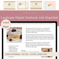 數位 Landscape Digital Notebook (Lined Paper) for Goodnotes, Notability etc.