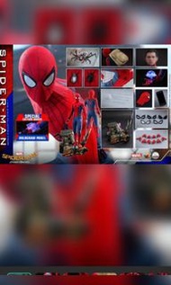 全新啡盒未開連保養單 動漫節 Hottoys 1/4 scale Spider-man w/ bonus part QS014B 會場特別版 1比4 蜘蛛俠  QS014