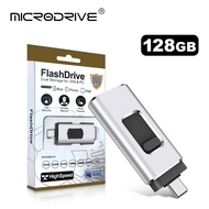 แฟลชไดร์ฟแท่ง USB 256GB สำหรับ iPhone MFi ได้รับการรับรองแบบ Lightning หน่วยความจำการถ่ายโอนข้อมูลที